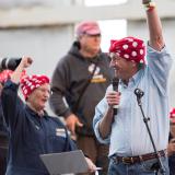 Congressman DeSaulnier at women's right event