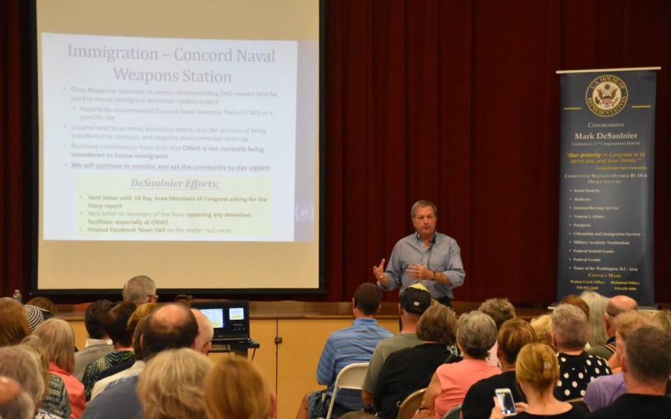 Congressman DeSaulnier speaking to audience
