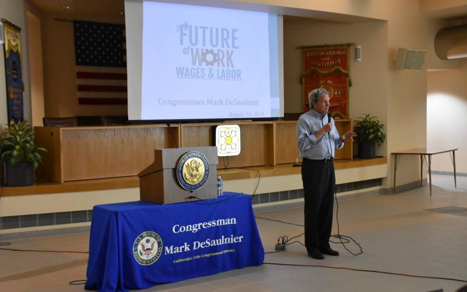 Congressman DeSaulnier at labor conference